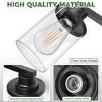 DORESshop 2-Light Black Bathroom Light Fixtures Over Mirror - Image 4