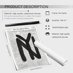 noxozoqm Black and White Newspaper Wall Art Vintage New York City Poster Trendy - Image 2