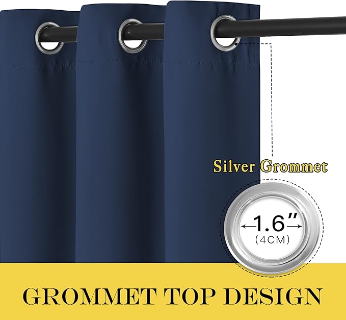 NICETOWN Blackout Wide Sliding Door Curtains - Image 2