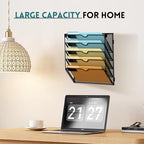 SUPEASY 5 Tier Wall File Organizer, Hanging Wall Mounted Mail Organizer - Image 7