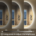 LOVESPEJO Irregular Backlit Mirror Bathroom 24x32 Inch, Asymmetrical LED - Image 6