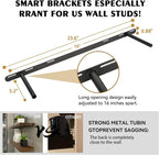 BGMG Floating Shelves 36 inch Long, Distressed Wide Rustic Wooden Wall Shelves - Image 3