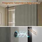 100% Blackout Room Divider Curtains Sets Grey W100 x L96 in 1 Panel No Drill - Image 6