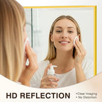 FICTOR Bathroom Vanity Mirror-Gold, 60x30 Inch, Shatterproof & Anti-Rust - Image 4