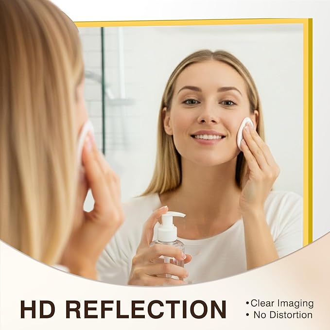 FICTOR Bathroom Vanity Mirror-Gold, 36x24 Inch, Shatterproof & Anti-Rust - Image 4
