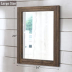 AAZZKANG Rustic Wood Mirror Rectangle Decorative Wall Hanging Mirrors - Image 2