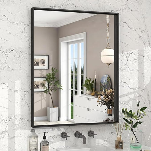 36"x 24" Black Bathroom Mirrors by Dimelax