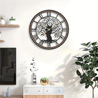Micasso Wall Clocks Battery Operated: 18Inch Farmhouse Tree of Life Metal - Image 7