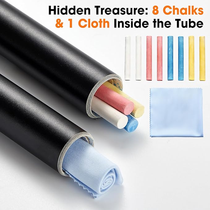 Chalkboard Wallpaper Peel and Stick, 17.5"x78.7" Blackboard Contact Paper Self - Image 6