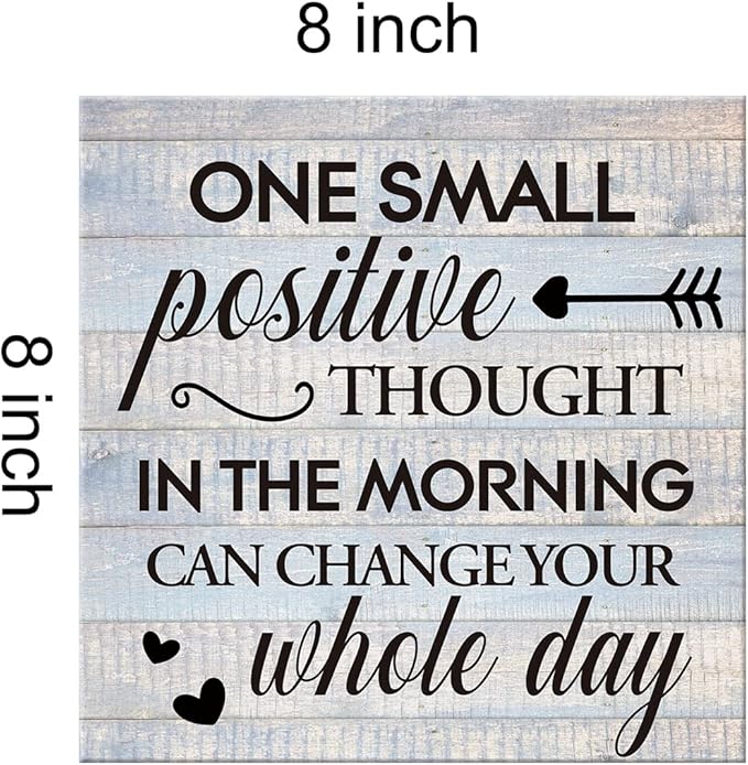 Inspirational Farmhouse Canvas Print Wall Art Decor One Small Positive Thought - Image 2