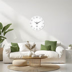 XNM Big Minimalist Glass Wall Clocks Battery Operated 16 Inch White Modren Wall - Image 2