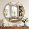 DUMOS 28 Inch Round Wall Mirror, Bathroom Mirror by DumosLifestyle