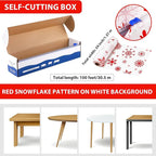 Kochorie 100 Ft x 54 Inch Red Snowflake Tablecloth Roll - Image 2