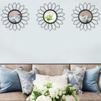 3 Pack Metal Mirrors for Wall Sunburst Wall Mirrors Home Décor Decorative - Image 4