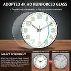 Glow in The Dark Wall Clock Non Ticking, 10 inch Silent Wall Clocks Battery - Image 7