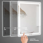 Memobarco Bathroom Mirror, Stepless 3 Colors Temperature & Dimmable, Memory - Image 5