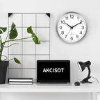 AKCISOT Atomic Silver Wall Clock Analog Clocks Battery Operated Clock - Image 7