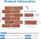 COMSTICKC 3D Faux Brick Wall Panel Peel and Stick, Not Real Brick, Ultra-Light - Image 3