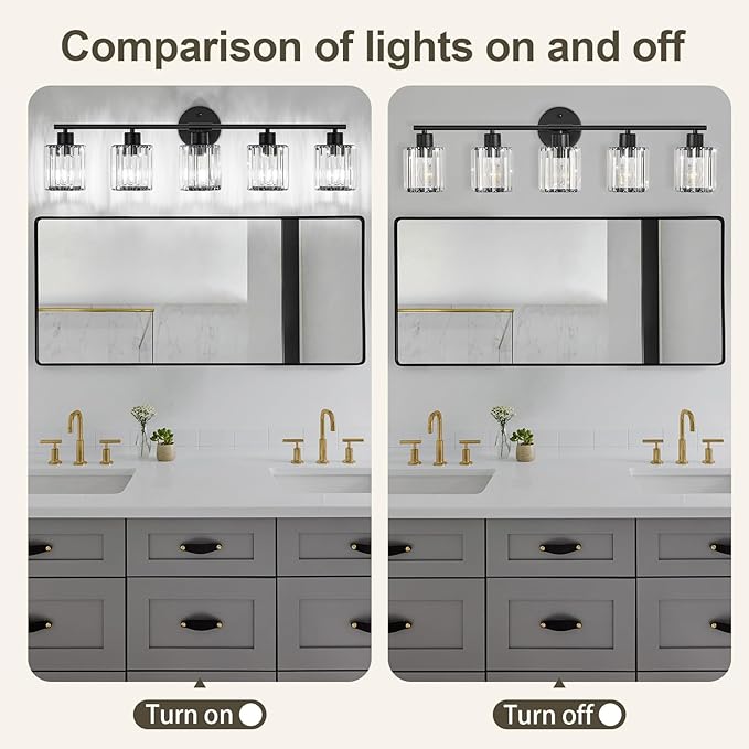Crystal Bathroom Light Fixtures, Bathroom Lighting Fixtures Over Mirror - Image 7