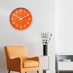 HZDHCLH Wall Clocks Battery Operated, Wall Clock Orange, 10 inch Wall Clock - Image 9