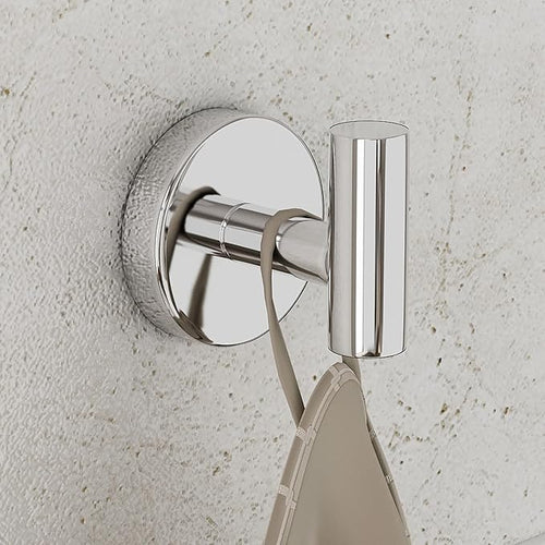 4 Pack Bath Towel Hooks, Wall Mount Towel Holder Chrome Finish Towel Rack - Image 2