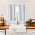 RYB HOME 100% Blackout Basement Curtains Over Sink 36 inches Long, Heat & UV by RYBHOME