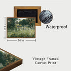 OIQArtOIQ Vintage Framed Wall Art Garden Landscape Canvas Art Prints Rustic - Image 4