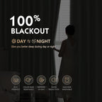 FMFUNCTEX 100% Green Blackout Patio Sliding Glass Door Curtains 84 inch Length - Image 3