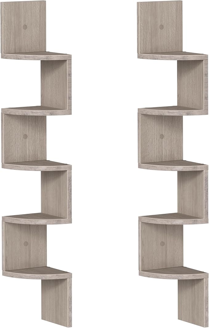 HOOBRO Corner Shelf Wall-Mounted, 5-Tier Corner Bookshelves - Image 9
