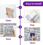 3D Faux Stone Wall Panels Peel and Stick, Stone-Look Textured Wall Sticker - Image 6
