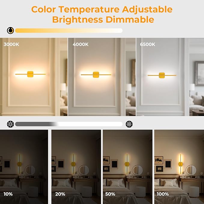 GvvooHome Battery Operated Wall Sconce Detachable 360°Rotate, Wireless Wall - Image 4
