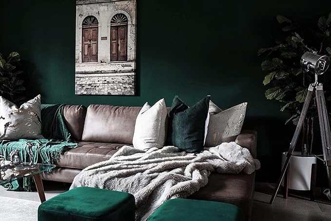 Dimoon 394''x17.7'' Dark Green Peel and Stick Wallpaper Contact Paper Modern - Image 7