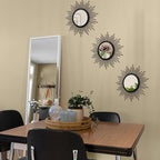 3 Set Black Mirrors for Wall Decor Metal Mirrors Small Mirror Sets Hanging - Image 2