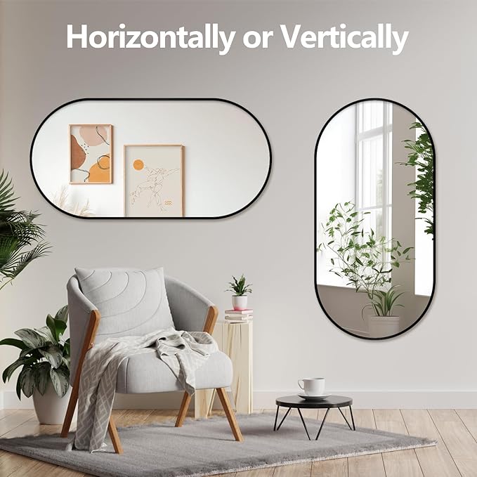 Oval Full Length Mirror, Ultra-Clear Explosion-Proof Dressing Mirror, Simple - Image 7
