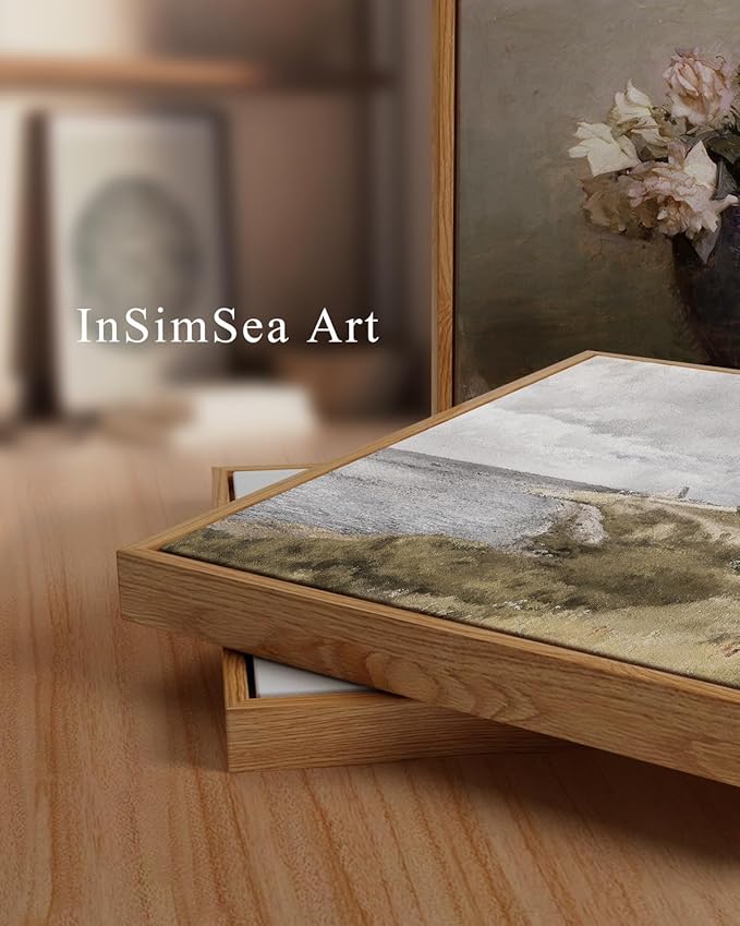 InSimSea Framed Canvas Wall Art, Vintage Decor - Image 2