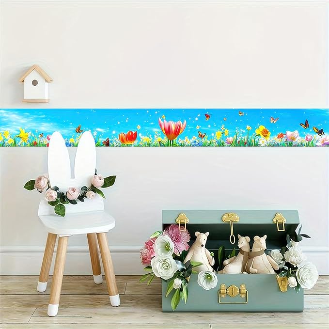HOMETITUTE Wallpaper Border 4x196 Inch Peel and Stick Wall Border Wallpaper - Image 6