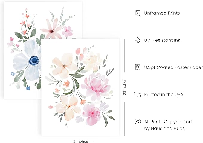 HAUS AND HUES Bouquet Set Art Print Set of 4 16x20 - Image 2