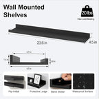 Long Floating Shelves for Wall Decor, Long Wall Mounted Storage Shelf for - Image 3
