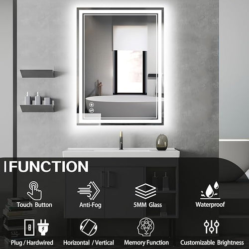 28“ x 36” LED Bathroom Mirror Fogless LED Mirror - Image 2