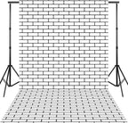 Chuangdi 2pcs 4.5 x 9 Feet Brick Wallpaper Peel and Stick Backdrop Tablecloth - Image 3