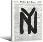 Black and White Newspaper Wall Art Vintage New York City Poster Trendy by Unknown