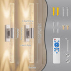 camuucci Battery Operated Wall Sconces Set of 2 Rechargeable Battery Powered - Image 4