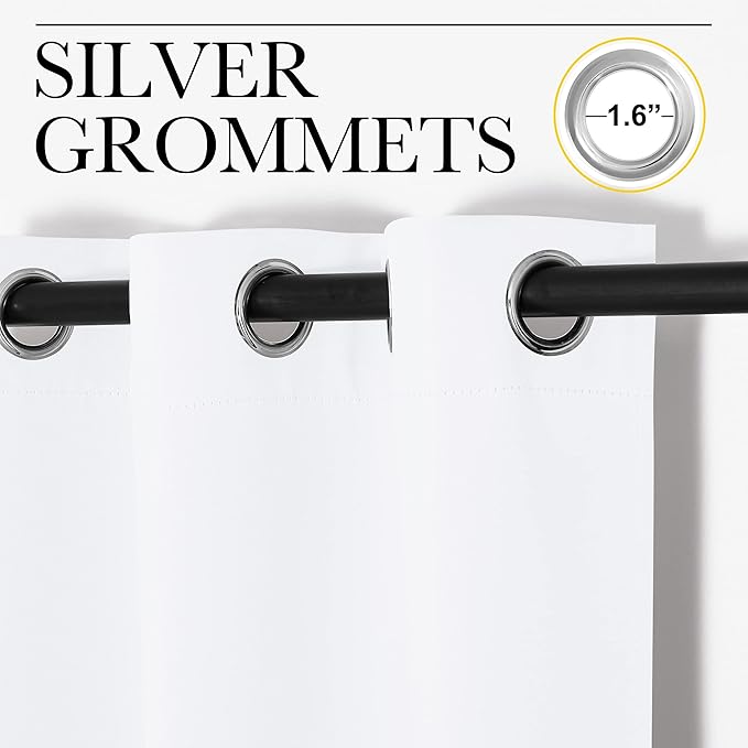 NICETOWN Long White Curtains for Patio - Image 2