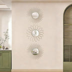 3 Pack Metal Mirrors for Wall Sunburst Wall Mirrors Home Décor Decorative - Image 4