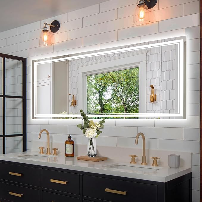 Ratsamee 72x32 Inch LED Bathroom Mirror by RATSAMEE