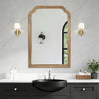 Wood Bathroom Mirror for Wall, 36 x 24 Inch Large Decorative Wall Mirror - Image 8