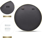 VooBang Round Mirror 19.6" Gold Wall Mounted Circle Mirrors Vanity Mirror - Image 7