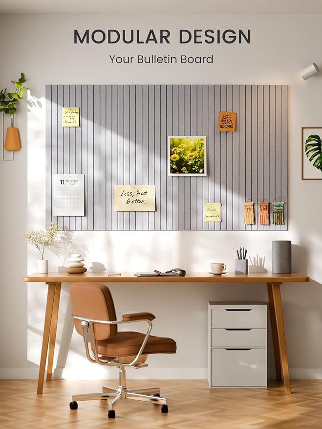 Bumusty Large Cork Board Alternative-48 x 36" Felt Bulletin Board Tiles - Image 6