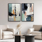 Large Framed Colorful Abstract Wall Art - Image 4