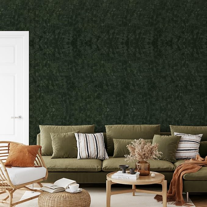 Dark Green Peel and Stick Wallpaper - Image 8